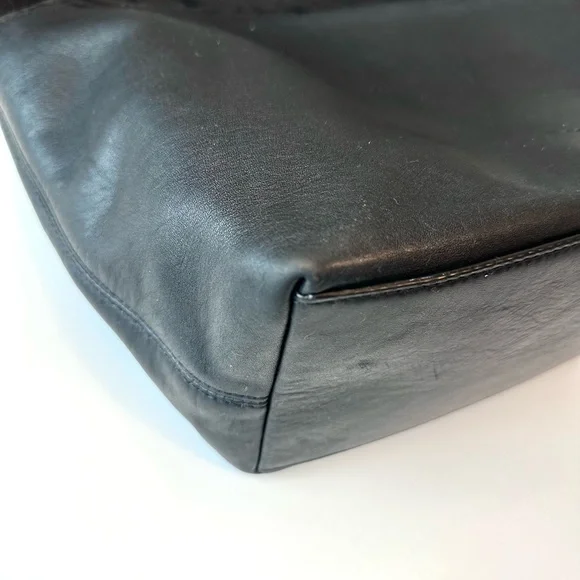 Coach Tote Signature Turn Lock Black Scarlet - Picture 7 of 14